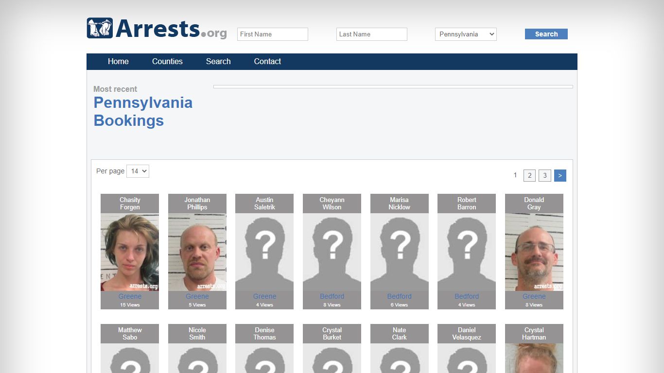 Pennsylvania Arrests and Inmate Search